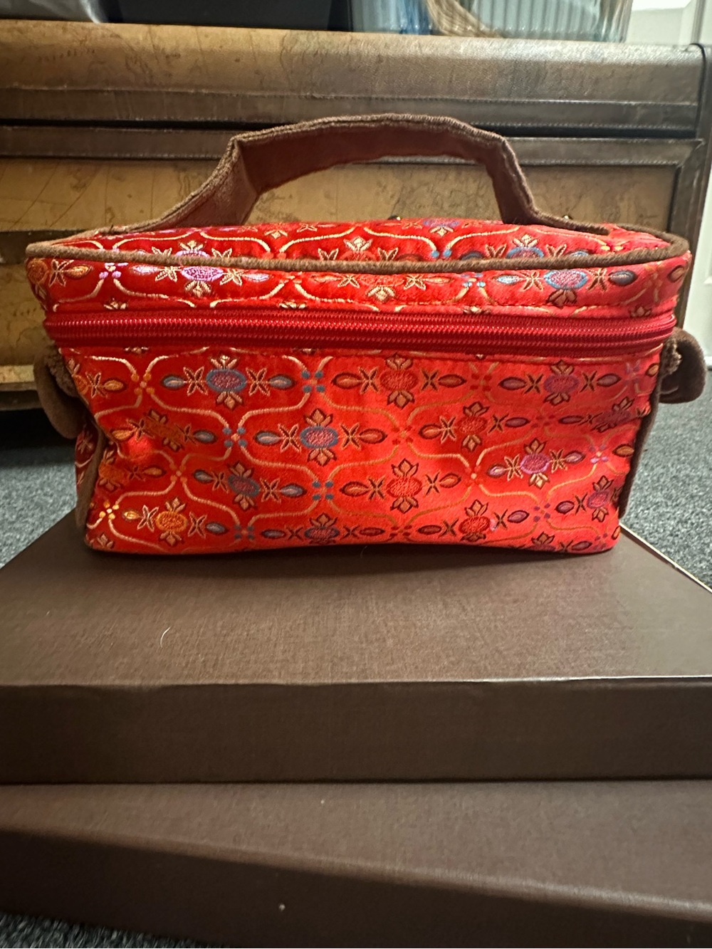 Y2K Stephanie Johnson Travel Organizer Asian-Embroidered Cosmetic Case